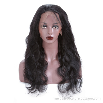 Body Wave Human Hair Lace Wigs Peruvian Virgin Hair Lace frontal Wig for Black Women